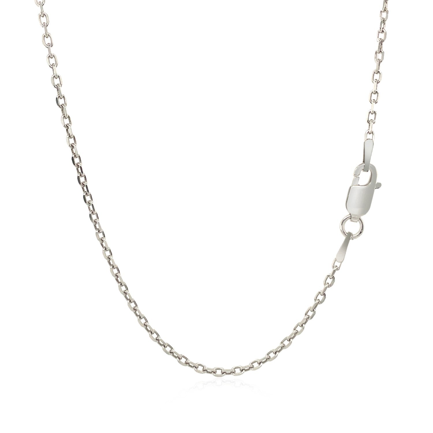 Sterling Silver Rhodium Plated Cable Chain (1.50 mm)-Teresa&#39;s Fashionista LLC