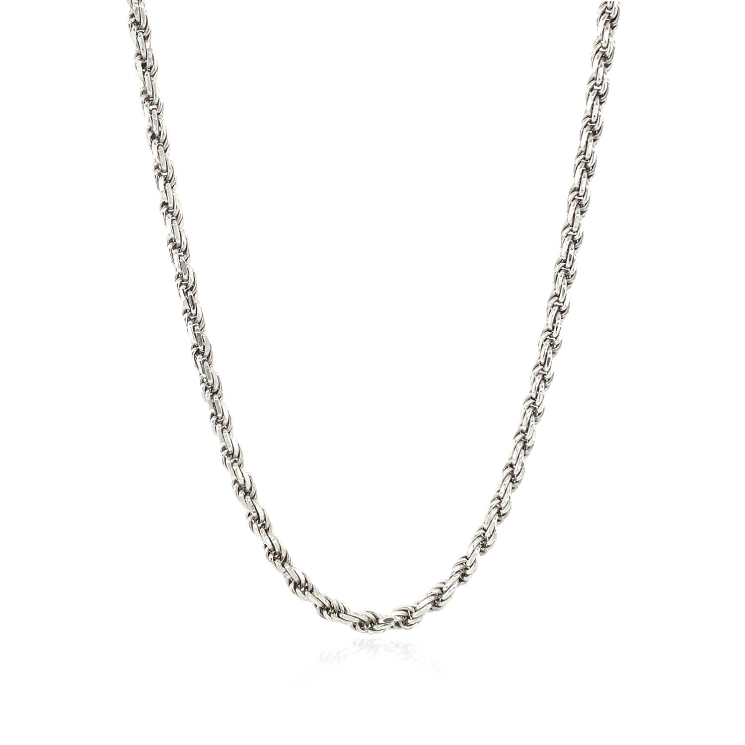 Sterling Silver Diamond Cut Rope Style Chain (2.90 mm)-Teresa&#39;s Fashionista LLC