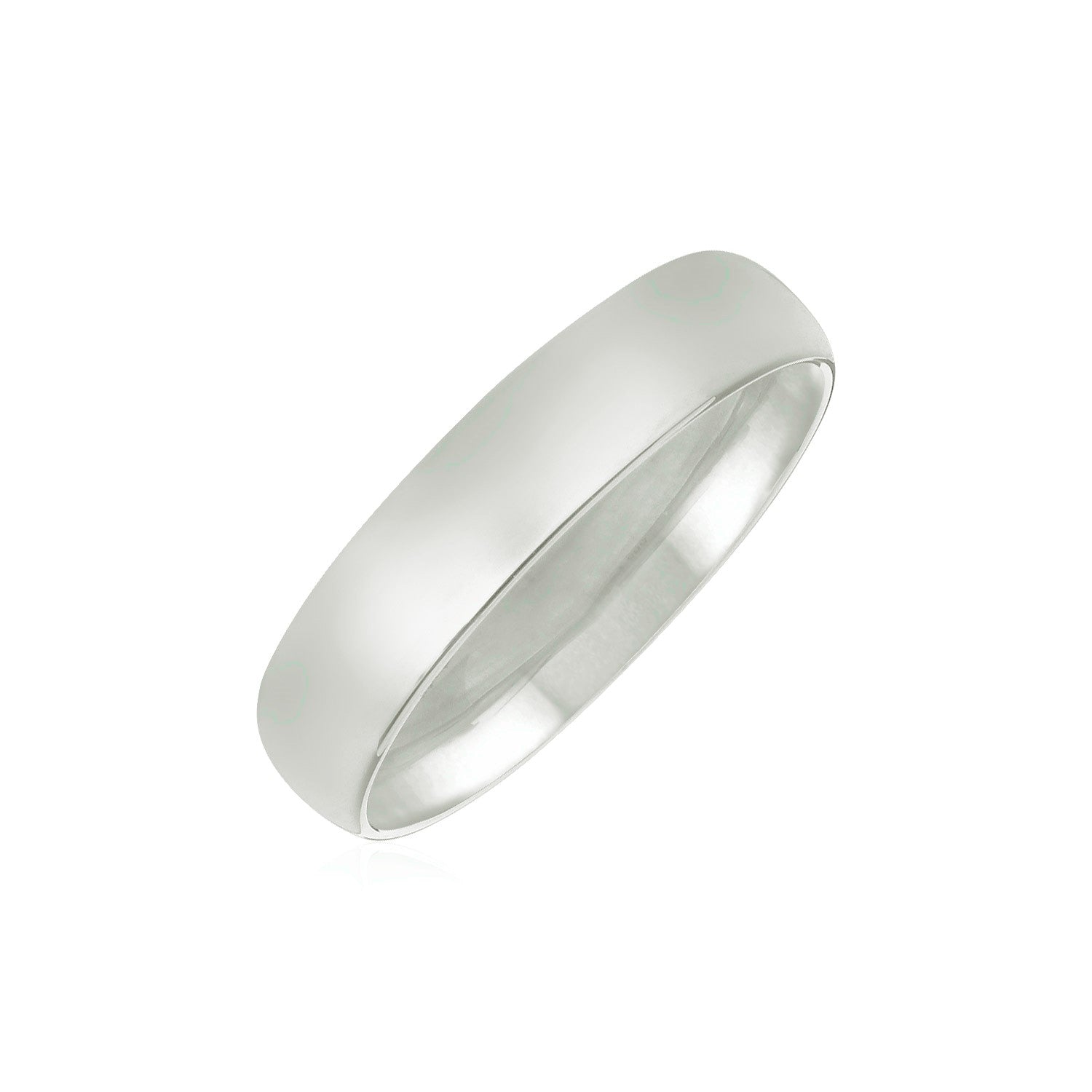 14k White Gold Comfort Fit Wedding Band(5.00 mm)-Teresa&#39;s Fashionista LLC