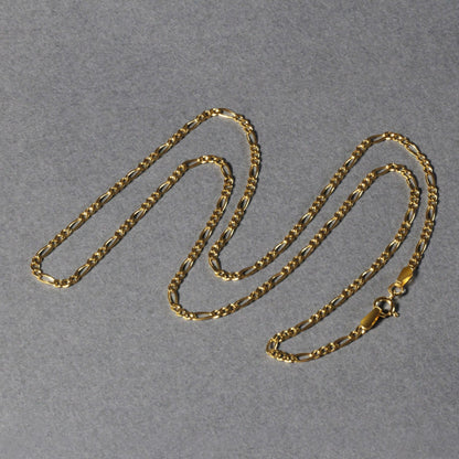 14k Yellow Gold Solid Figaro Chain (1.90 mm)