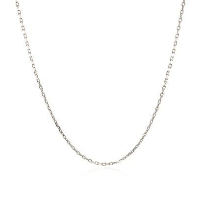 Sterling Silver Rhodium Plated Cable Chain (1.10 mm)-Teresa&#39;s Fashionista LLC