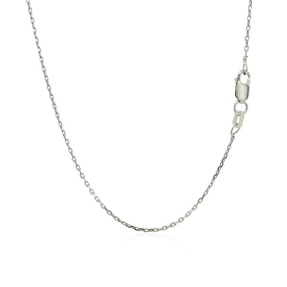 Sterling Silver Rhodium Plated Cable Chain (1.10 mm)-Teresa&#39;s Fashionista LLC