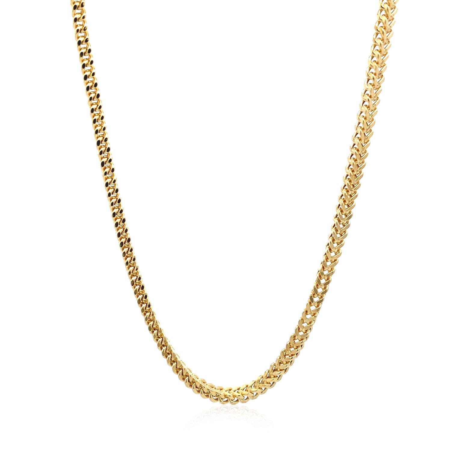 14k Yellow Gold Light Weight Wheat Chain (3.20 mm)-Teresa&#39;s Fashionista LLC