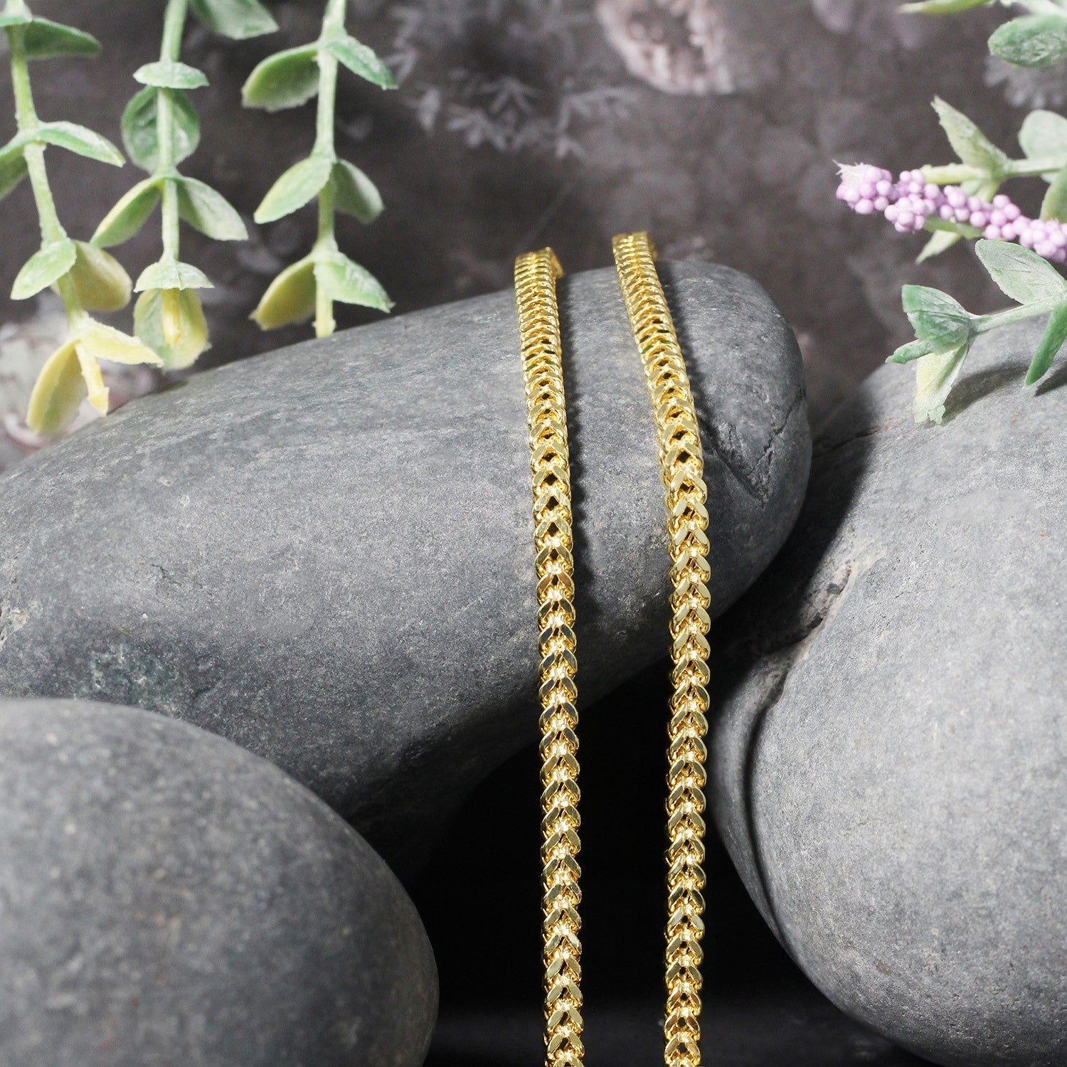 14k Yellow Gold Light Weight Wheat Chain (3.20 mm)-Teresa&#39;s Fashionista LLC