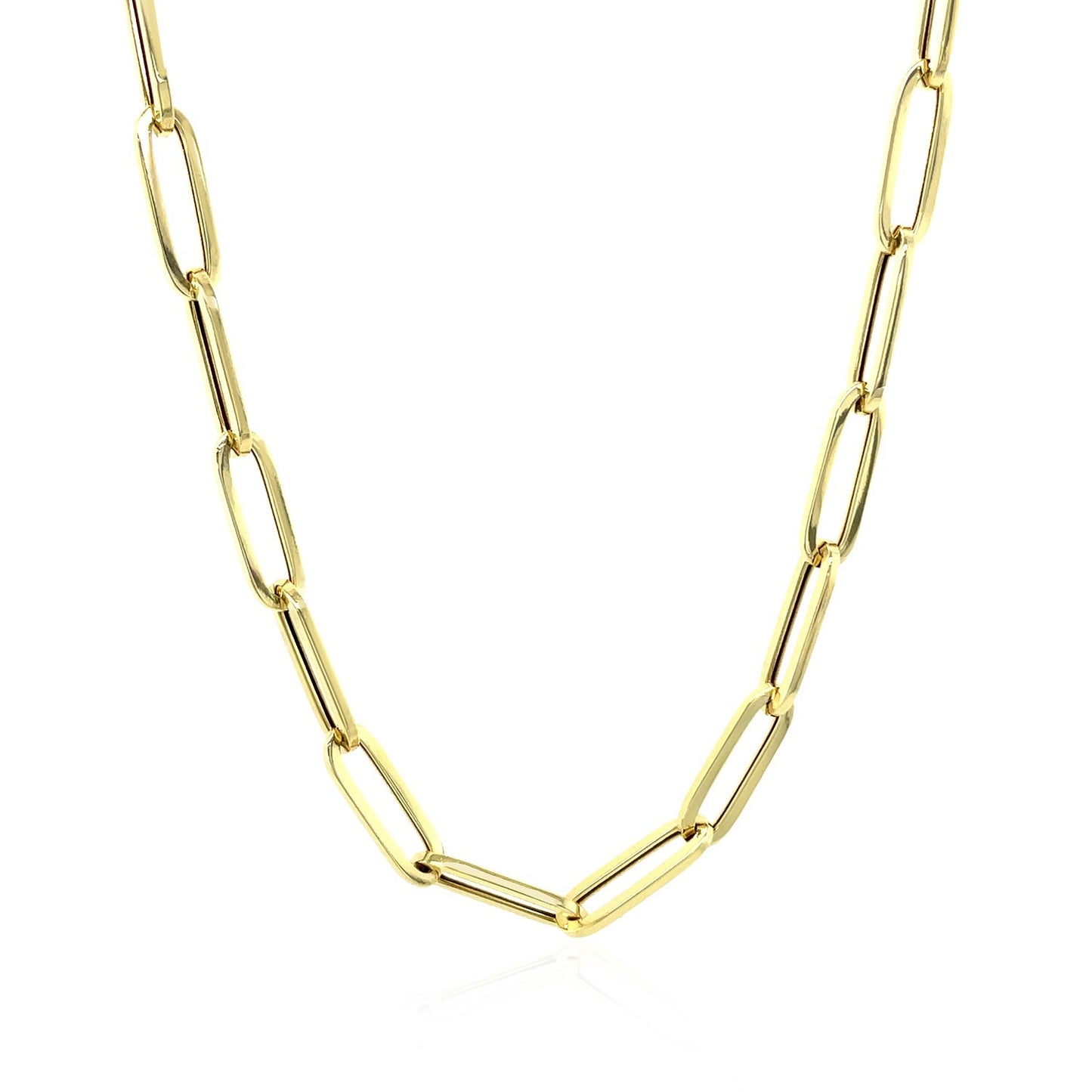 10K Yellow Gold Lite Paperclip Chain (4.20 mm)