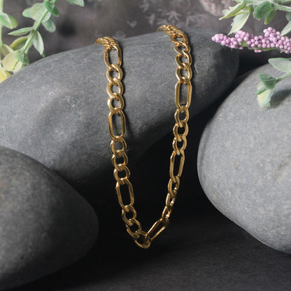 10k Yellow Gold Lite Figaro Chain (5.60 mm)