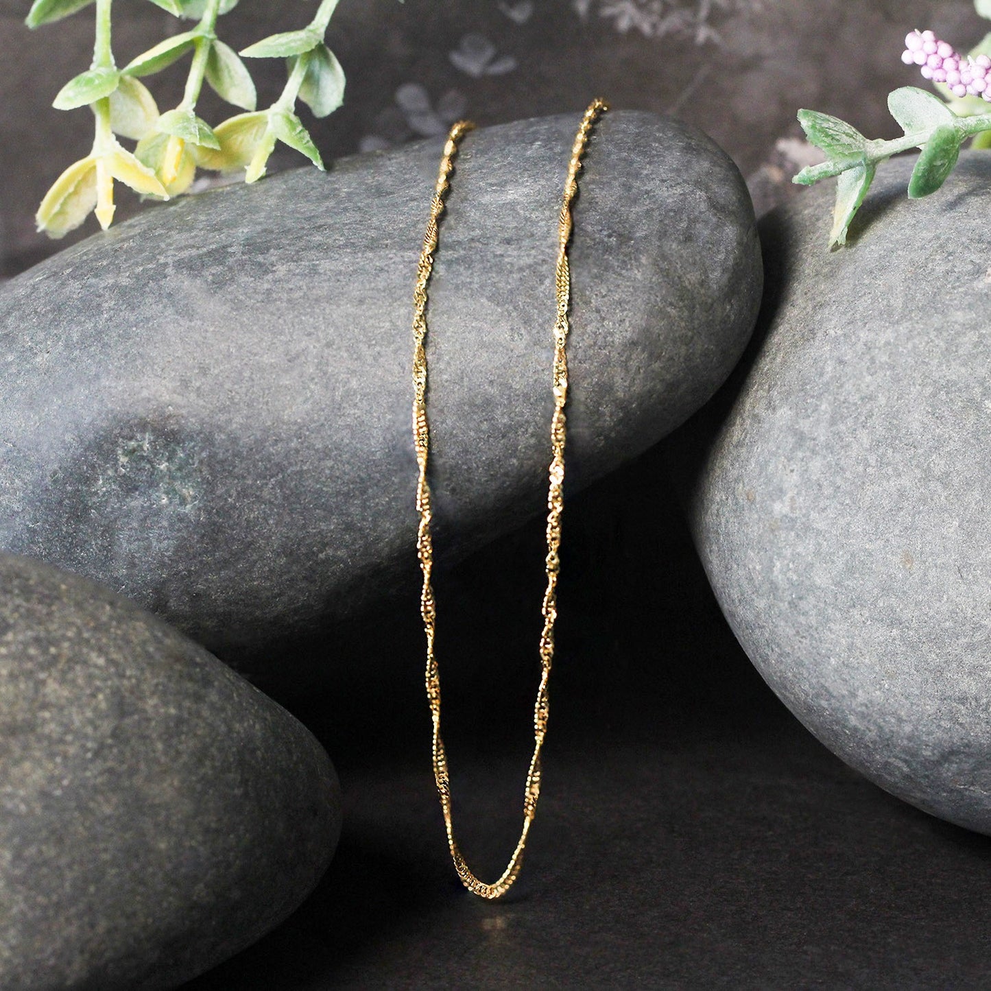 14k Yellow Gold Singapore Chain (1.30 mm)