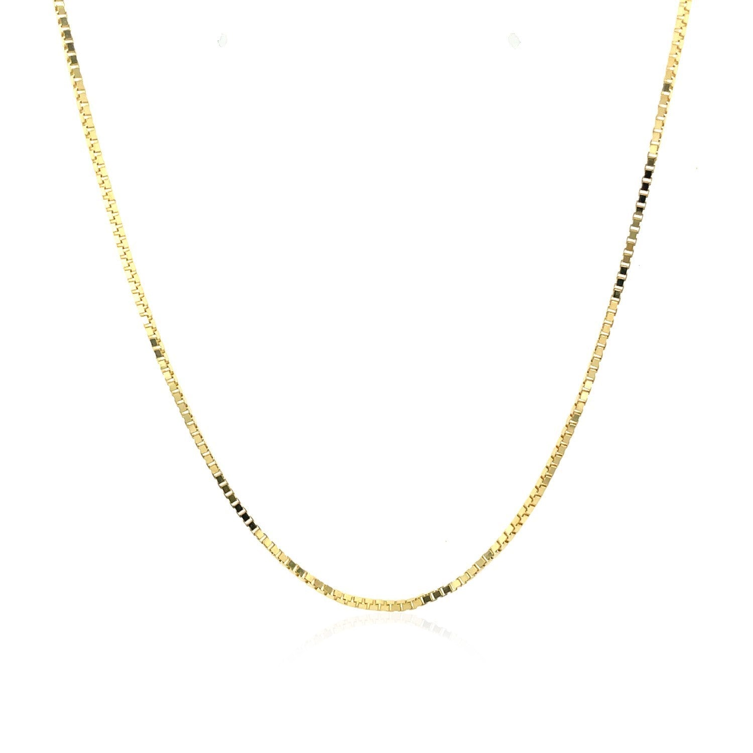 18k Yellow Gold Classic Box Chain (0.85 mm)-Teresa&#39;s Fashionista LLC