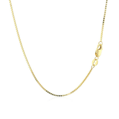 18k Yellow Gold Classic Box Chain (0.85 mm)-Teresa&#39;s Fashionista LLC