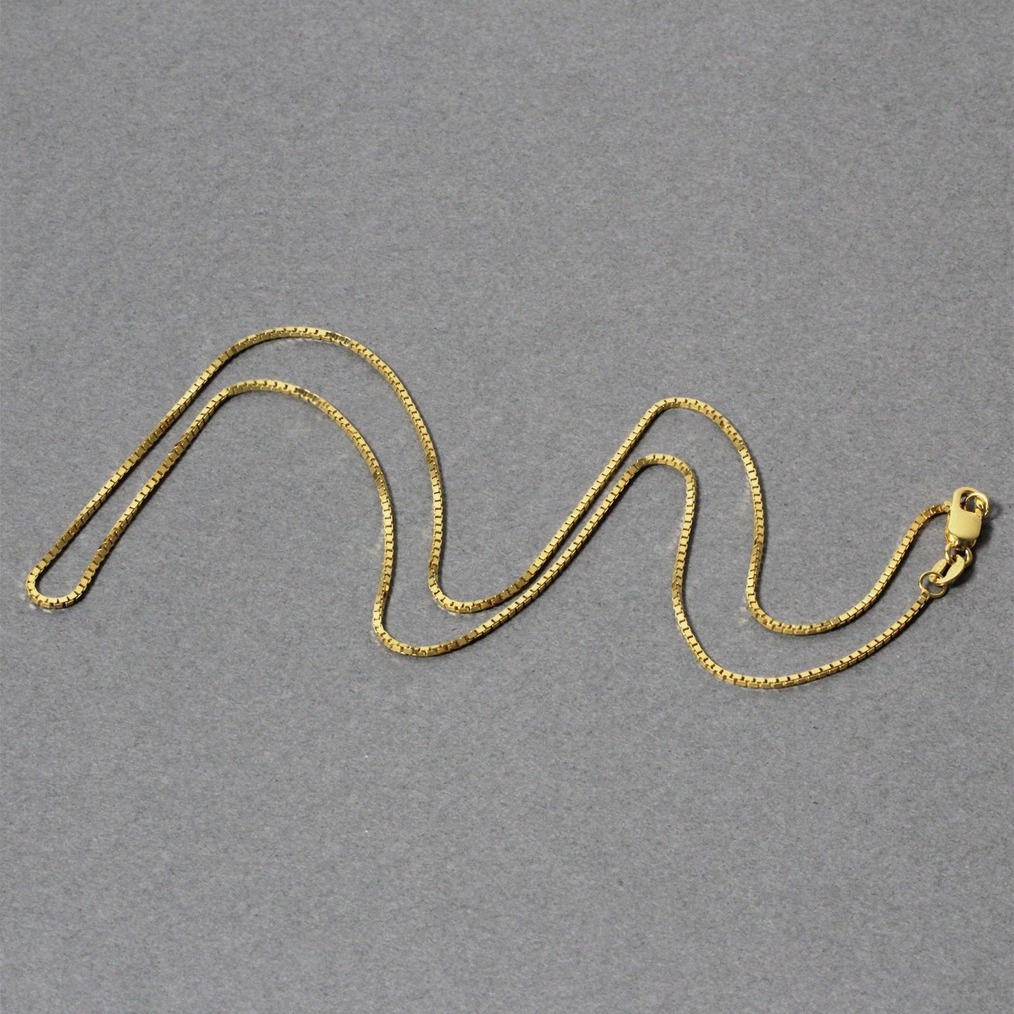 18k Yellow Gold Classic Box Chain (0.85 mm)-Teresa&#39;s Fashionista LLC