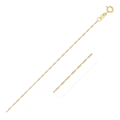 14k Yellow Gold Singapore Chain 0.6mm (0.60 mm)