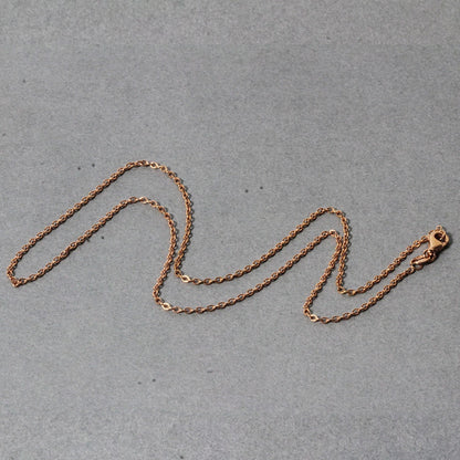 18k Rose Gold Round Oval Link Chain (1.50 mm)-Teresa&#39;s Fashionista LLC