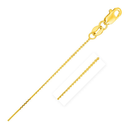 14k Yellow Gold Cable Link Chain (0.50 mm)-Teresa&#39;s Fashionista LLC