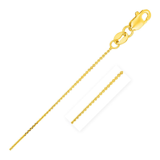 14k Yellow Gold Cable Link Chain (0.50 mm)-Teresa&#39;s Fashionista LLC