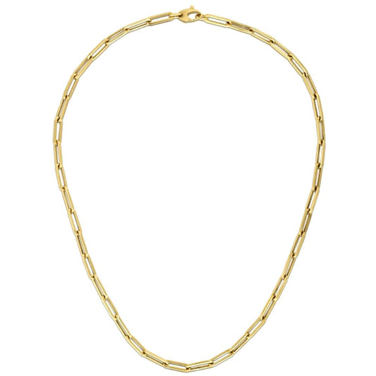 14K Yellow Gold Bold Paperclip Chain (4.20 mm)-Teresa&#39;s Fashionista LLC