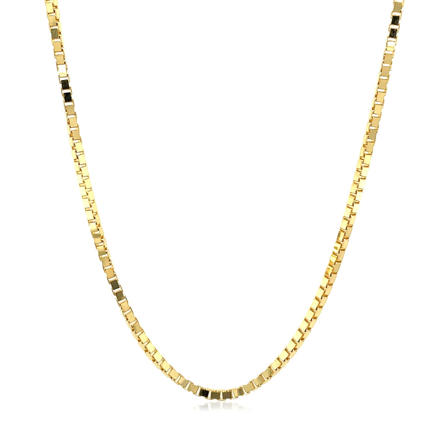 14k Yellow Gold Semi Solid Box Chain (1.80 mm)-Teresa&#39;s Fashionista LLC