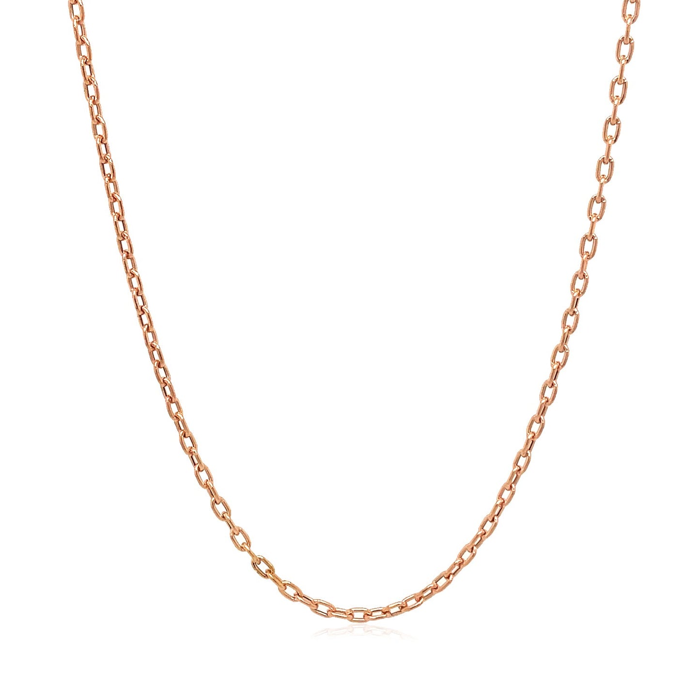 Double Extendable Cable Chain in 14k Rose Gold (1.80 mm)