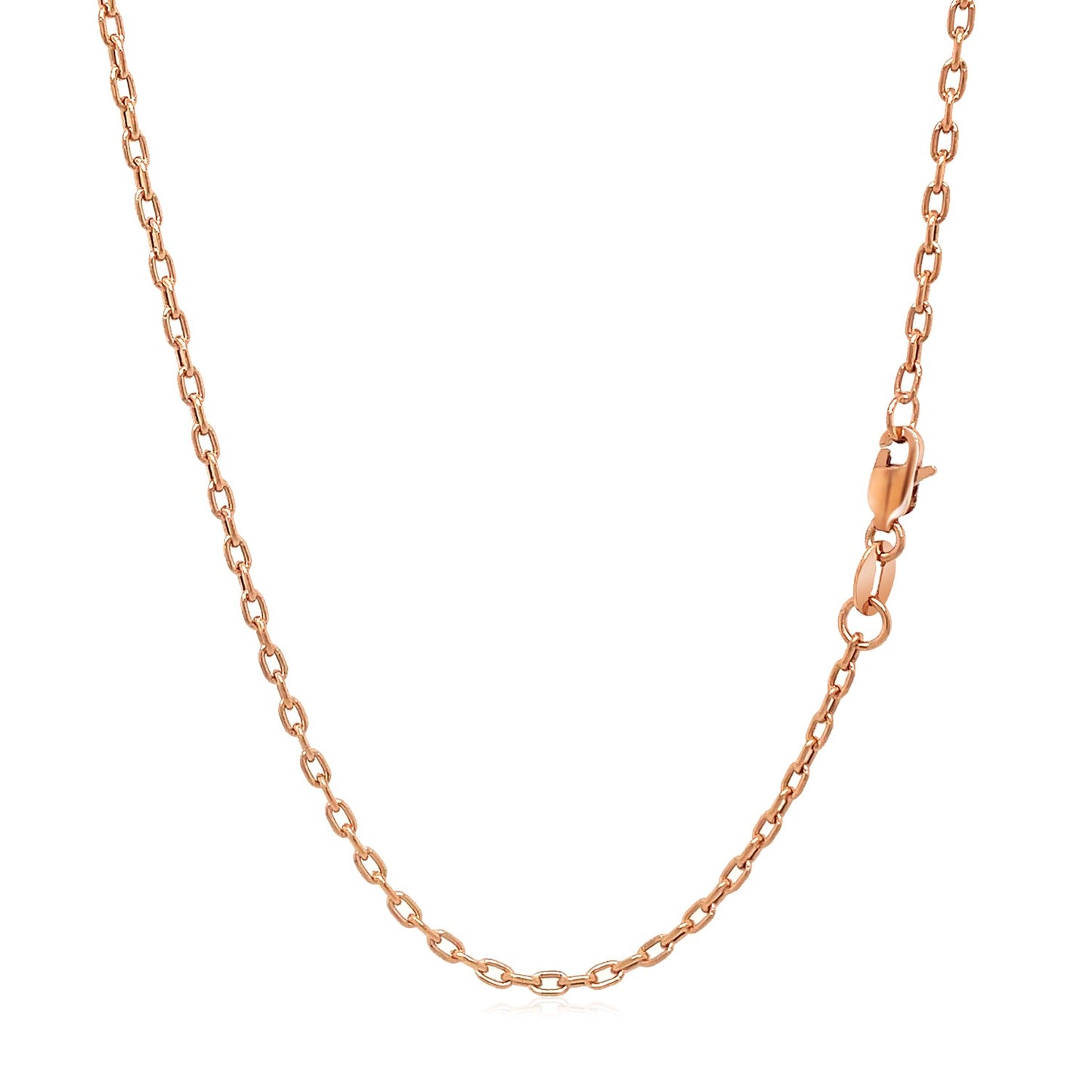 Double Extendable Cable Chain in 14k Rose Gold (1.80 mm)