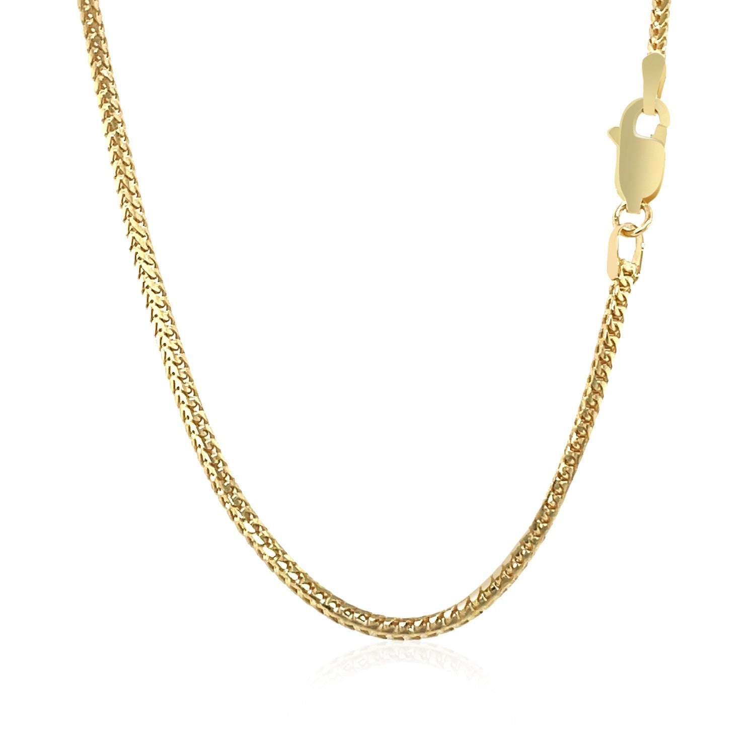 18k Yellow Gold Franco Chain (1.60 mm)-Teresa&#39;s Fashionista LLC