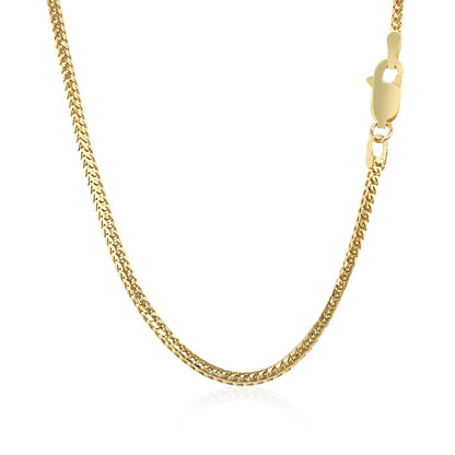 18k Yellow Gold Franco Chain (1.60 mm)-Teresa&#39;s Fashionista LLC