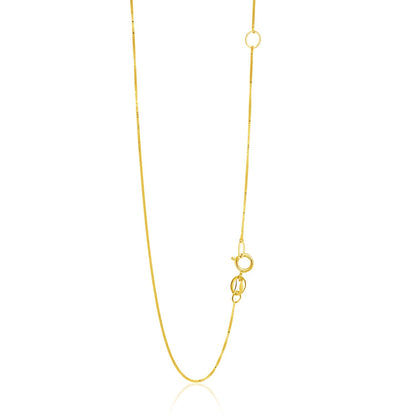 14k Yellow Gold Adjustable Box Chain (0.60 mm)