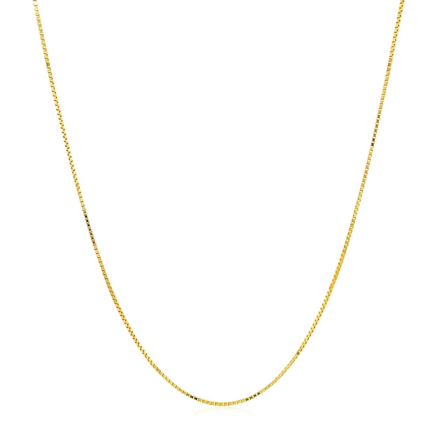 Double Extendable Box Chain in 14k Yellow Gold (0.51 mm)