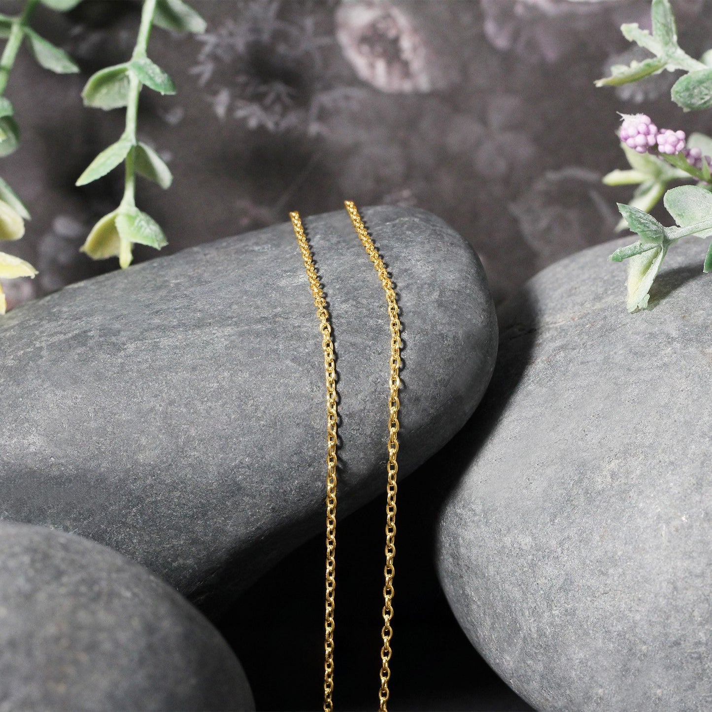 18k Yellow Gold Round Cable Link Chain (1.50 mm)-Teresa&#39;s Fashionista LLC