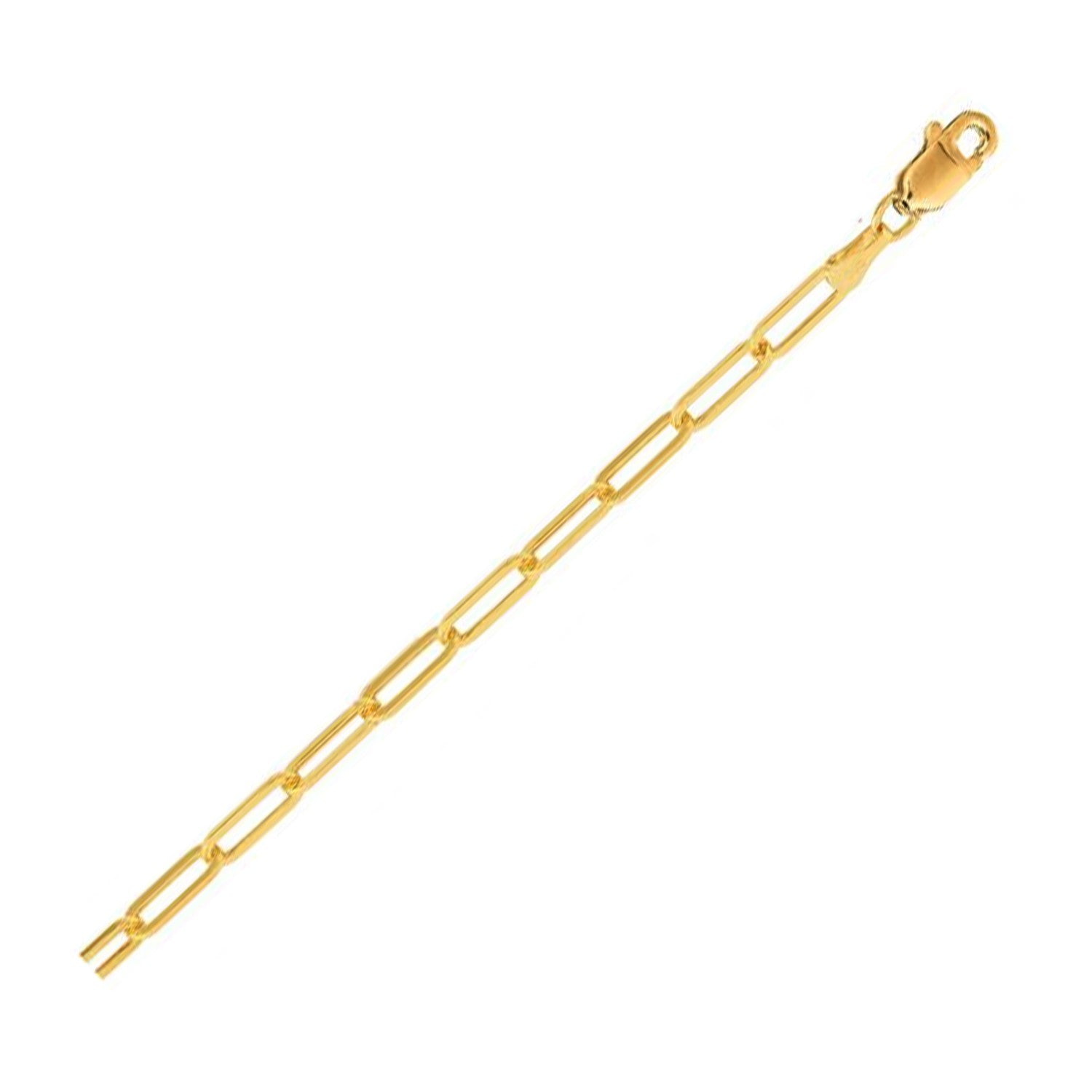 14K Yellow Gold Lite Paperclip Anklet (3.2mm)-Teresa&#39;s Fashionista LLC