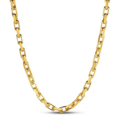 14k Yellow Gold French Cable Link Chain (6.10 mm)-Teresa&#39;s Fashionista LLC