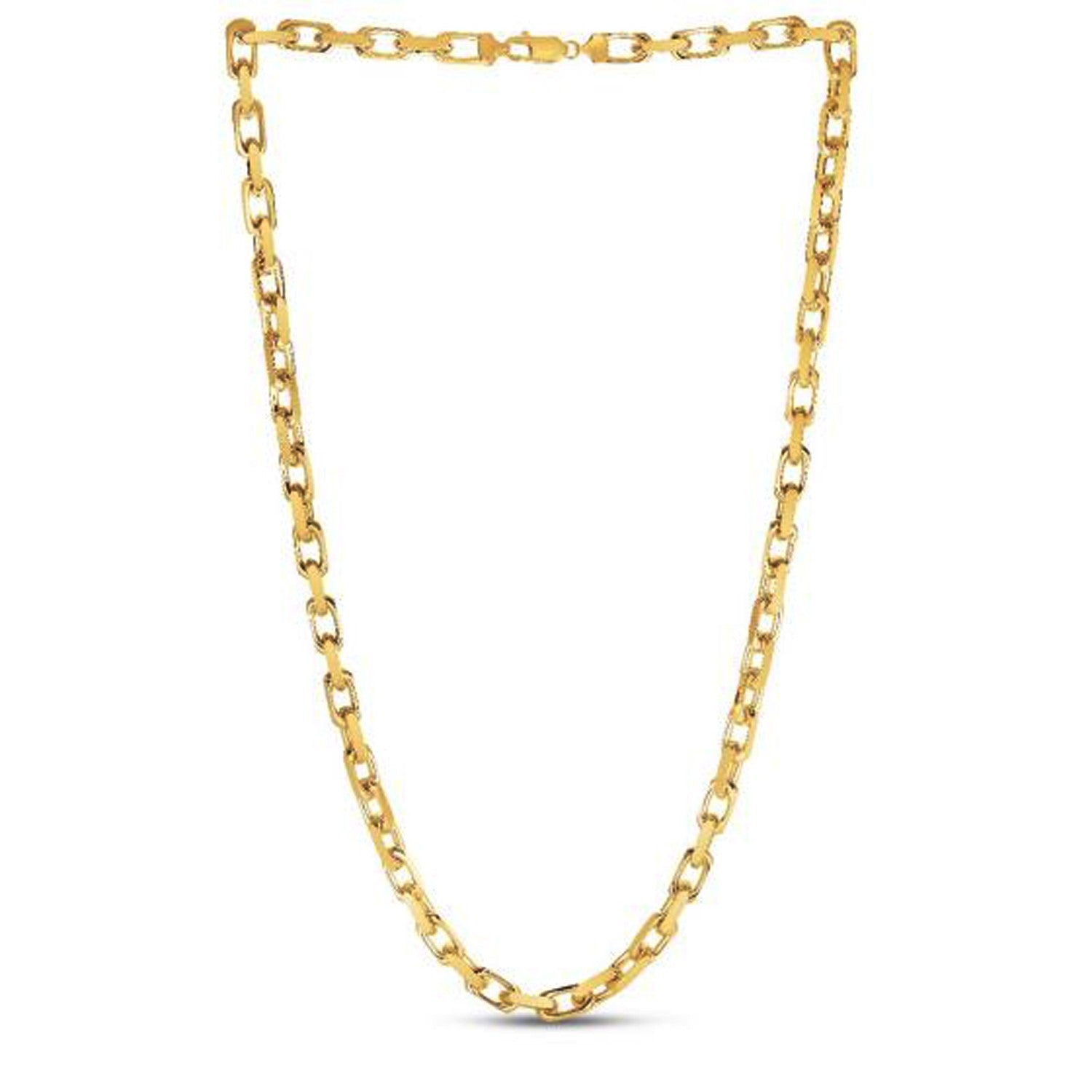 14k Yellow Gold French Cable Link Chain (6.10 mm)-Teresa&#39;s Fashionista LLC