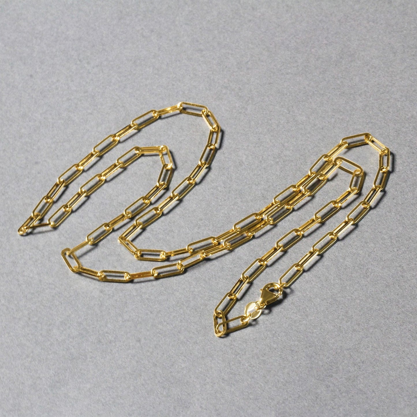 14K Yellow Gold Paperclip Chain (2.50 mm)