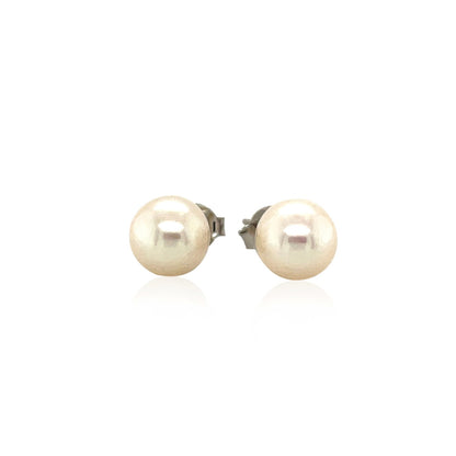 Freshwater Pearl Earrings in Sterling Silver(8mm)