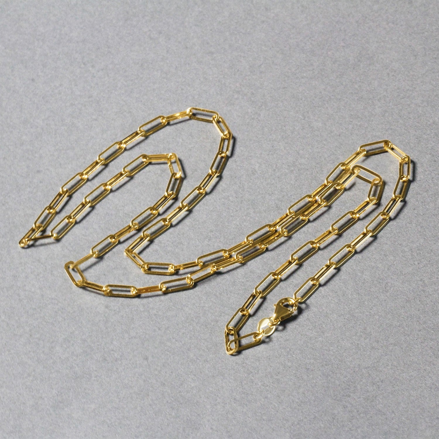 10K Yellow Gold Paperclip Chain (2.50 mm)-Teresa&#39;s Fashionista LLC