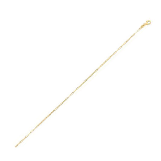 14K Yellow Gold Fine Paperclip Chain (1.20 mm)-Teresa&#39;s Fashionista LLC