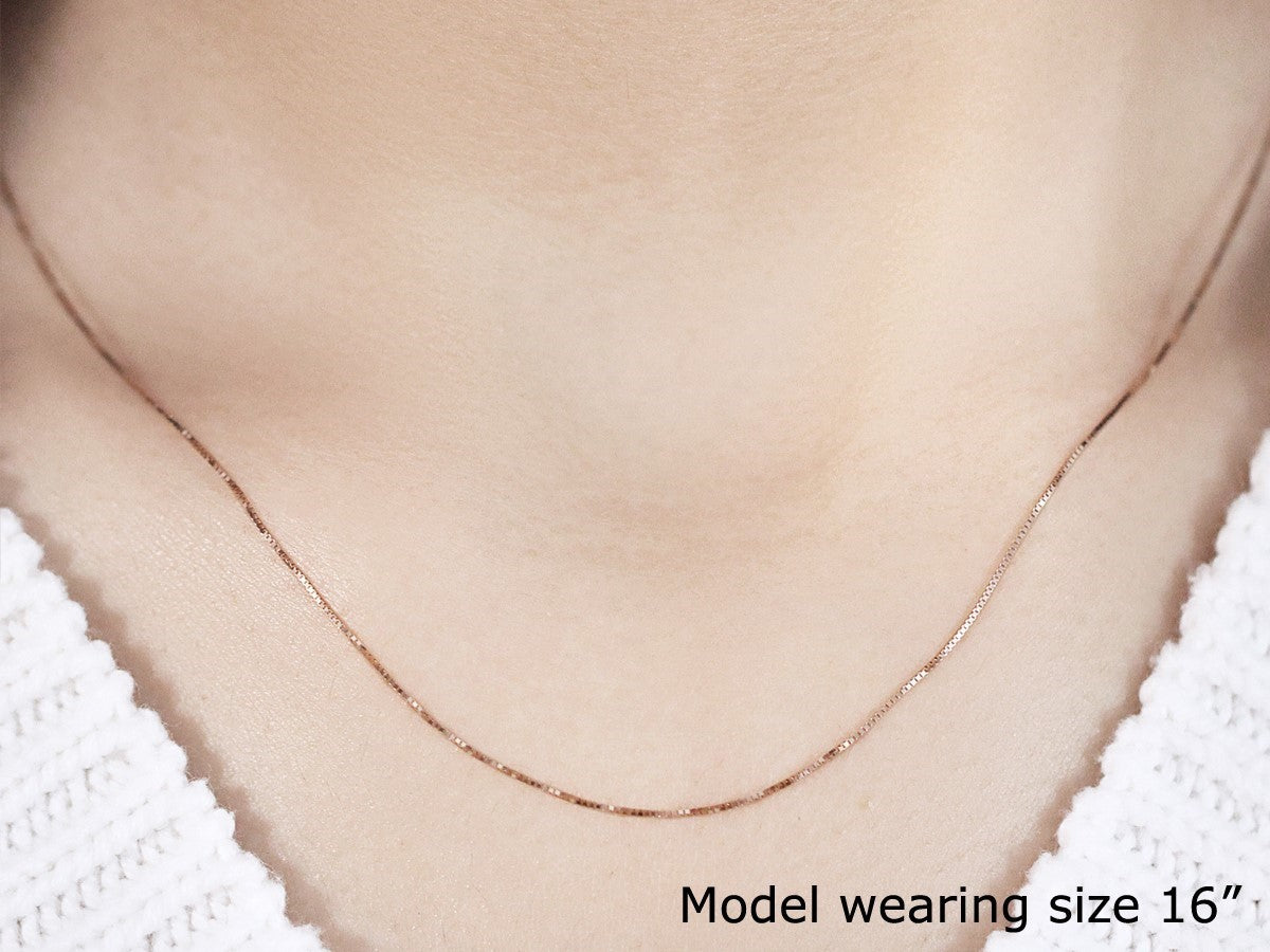 10k Rose Gold Classic Box Chain (0.45 mm)