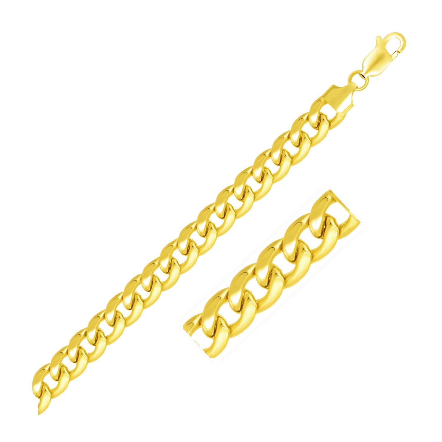 10k Yellow Gold Light Miami Cuban Chain (8.00 mm)-Teresa&#39;s Fashionista LLC