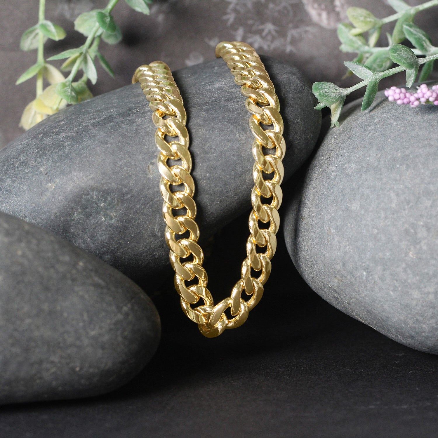 10k Yellow Gold Light Miami Cuban Chain (8.00 mm)-Teresa&#39;s Fashionista LLC