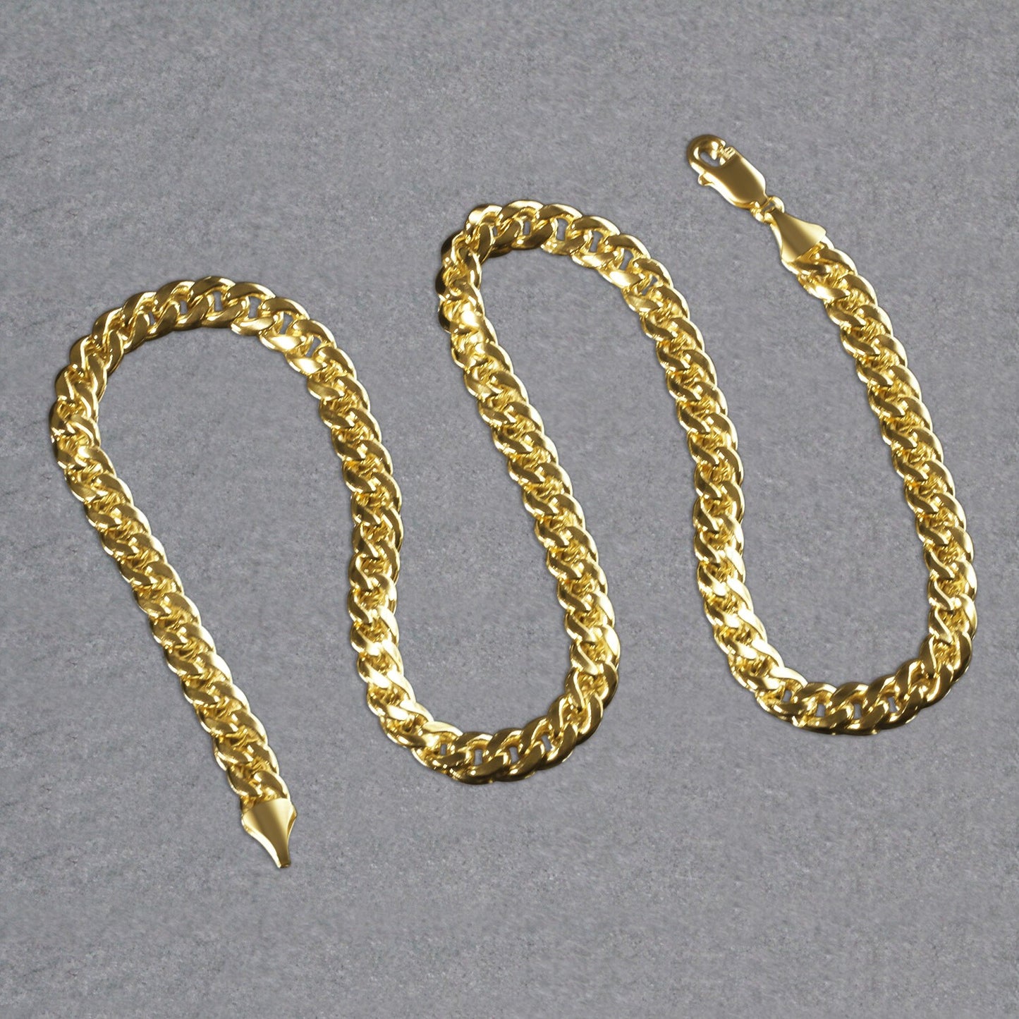 10k Yellow Gold Light Miami Cuban Chain (8.00 mm)-Teresa&#39;s Fashionista LLC