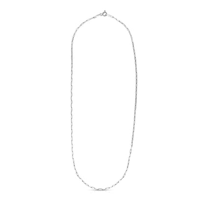 Sterling Silver Rhodium Plated Paperclip Chain (1.80 mm)-Teresa&#39;s Fashionista LLC