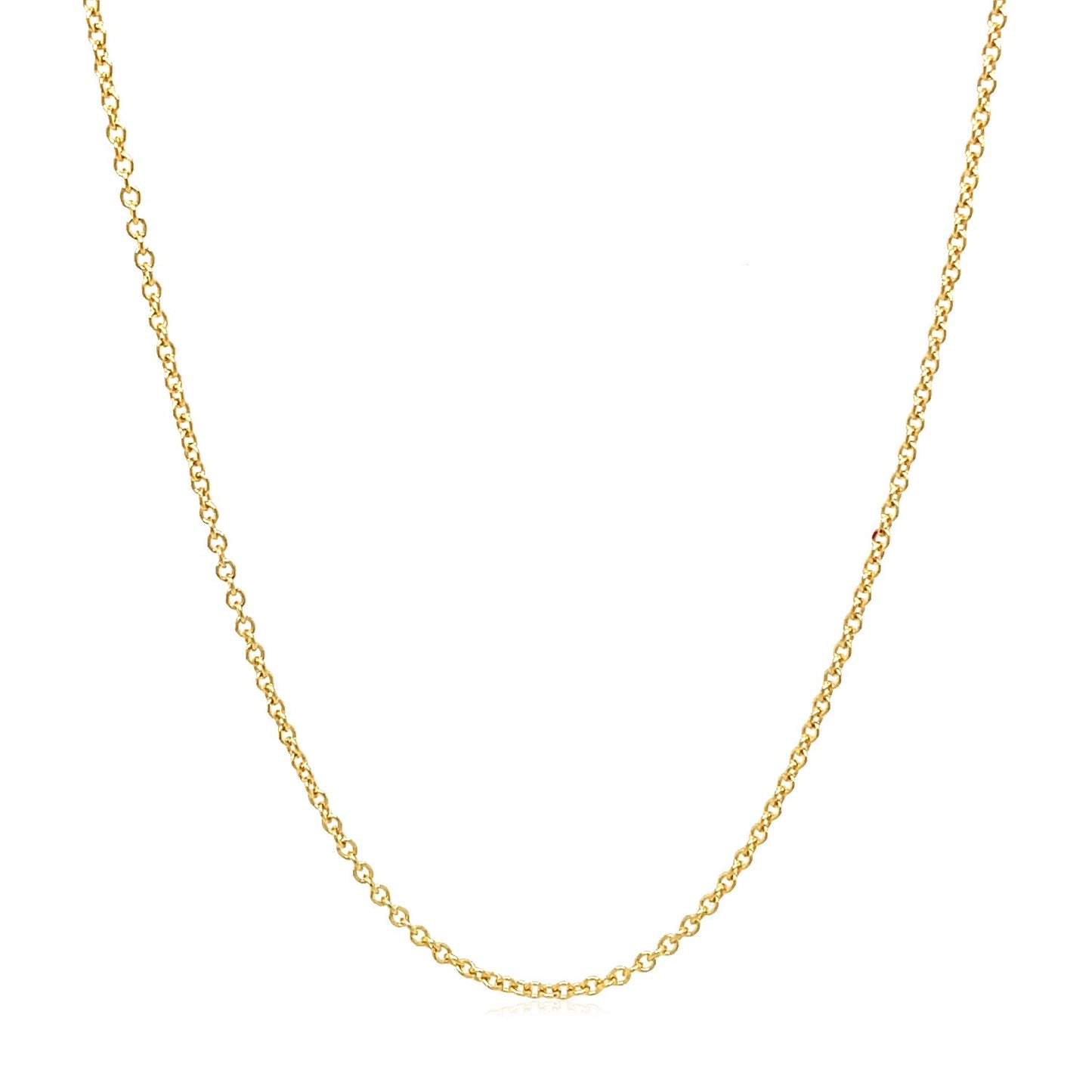 14k Yellow Gold Round Cable Link Chain (1.30 mm)