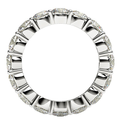 Round Cut Lab Grown Diamond Eternity Ring in 14k White Gold (4 cttw FG/VS2)-Teresa&#39;s Fashionista LLC