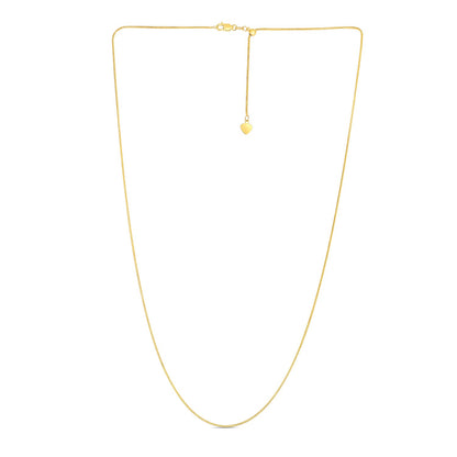 14k Yellow Gold Adjustable Franco Chain (1.00 mm)