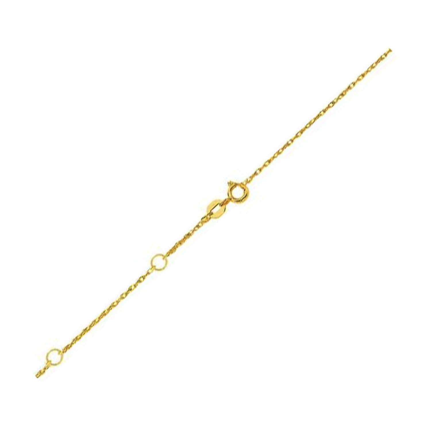 Double Extendable Rope Chain in 14k Yellow Gold (0.85 mm)-Teresa&#39;s Fashionista LLC