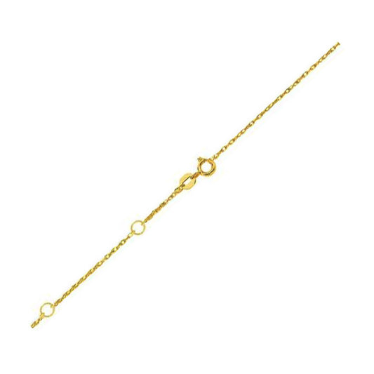 Double Extendable Rope Chain in 14k Yellow Gold (0.85 mm)-Teresa&#39;s Fashionista LLC