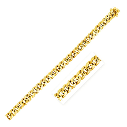 10k Yellow Gold Semi Solid Miami Cuban Chain (5.00 mm)-Teresa&#39;s Fashionista LLC