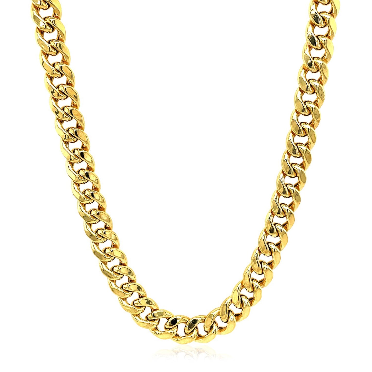 10k Yellow Gold Semi Solid Miami Cuban Chain (5.00 mm)-Teresa&#39;s Fashionista LLC