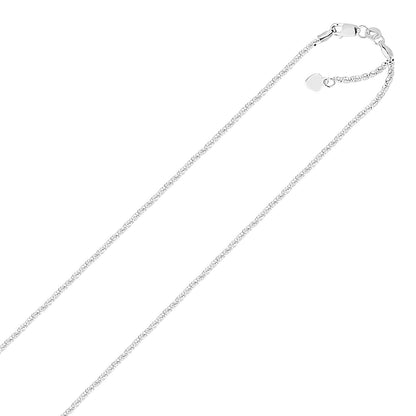 Sterling Silver 1.5mm Adjustable Sparkle Chain (1.50 mm)-Teresa&#39;s Fashionista LLC