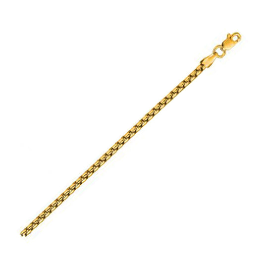 14k Yellow Gold Solid Round Box Chain (3.60 mm)-Teresa&#39;s Fashionista LLC