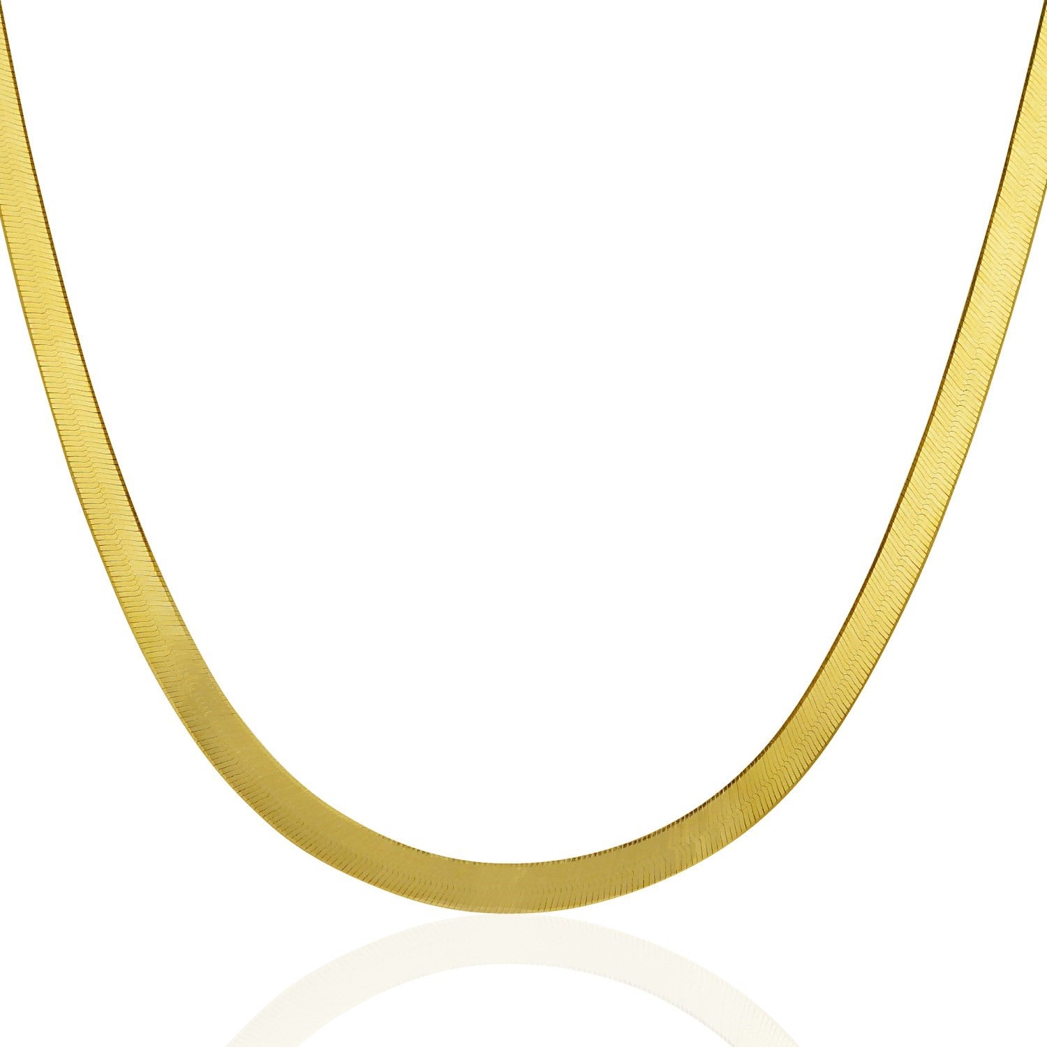 Imperial Herringbone Chain in 10k Yellow Gold (5.00 mm)-Teresa&#39;s Fashionista LLC