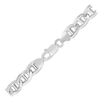 Sterling Silver Rhodium Plated Mariner Chain (8.00 mm)